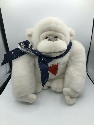 Vintage R Dakin White Gorilla 1988 Monkey Ape Plush Soft Stuffed Toy Animal Doll