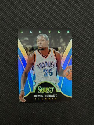 2013 - 14 Kevin Durant Panini Select Clutch Blue Refractor Prizm Sp Insert 1/49