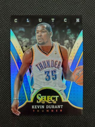 2013 - 14 KEVIN DURANT PANINI SELECT CLUTCH BLUE REFRACTOR PRIZM SP INSERT 1/49 2