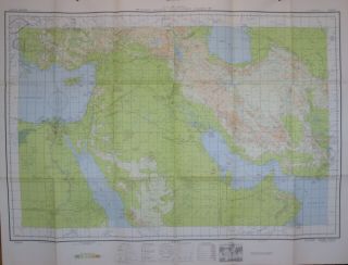1948 Us Air Force Navigation Chart Map Saudi Arabia Iraq Palestine Syria Egypt