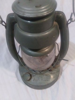 Vintage Embury Mfg.  Co.  No.  2 Air Pilot Kerosene Lantern Warsaw Ny Clear Globe