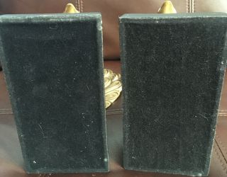 Pair Antique Brass Peacock Bookends Heavy - 7 lbs 9.  3/4 