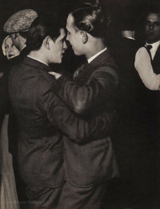1931/76 Vintage Brassai Paris Gay Bar Male Homosexual Men Couple Dance Photo Art