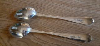 Set of 2 Hester Bateman Sterling Silver Tablespoons 8 1/2 Inch 1786 No Monograms 2