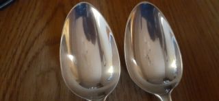 Set of 2 Hester Bateman Sterling Silver Tablespoons 8 1/2 Inch 1786 No Monograms 3
