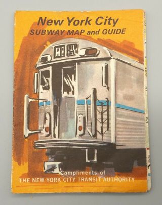 Vintage 1967 York City Transit Authority Subway Map And Guide