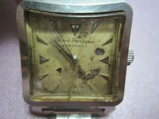 Girard Perregaux Gyromatic Wrist Watch==unusual Square Case