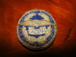 Vintage Aopa - Aircraft Owners And Pilots Association Badge - Bullion Patch