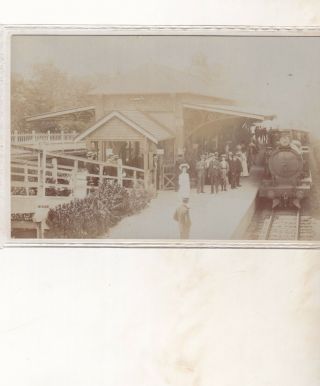Vintage Postcard A Queensland Railway Station Rppc 1900s