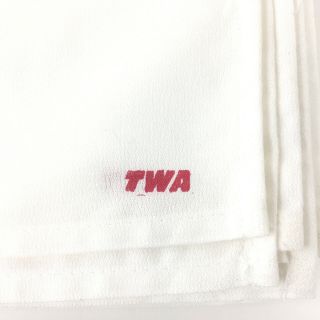 Set Of 10 Twa Airlines White Linen Napkins In.