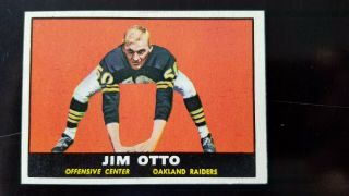 1961 Topps Football 182 Jim Otto Rc Raiders