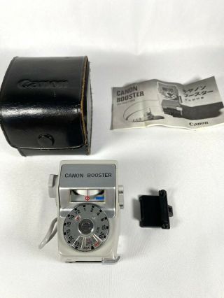 Vintage Canon Booster Auxillary Light Meter For Ft & Pelix Ql 35mm Film Cameras