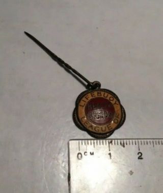 Vintage 1930s Lifebuoy League Of Health Guards Enamel Pin Badge 31718