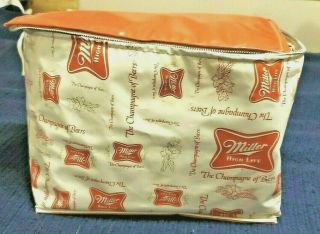 Vintage Miller High Life Rare Soft - Sided Beer Cooler " The Champagne Of Beers "