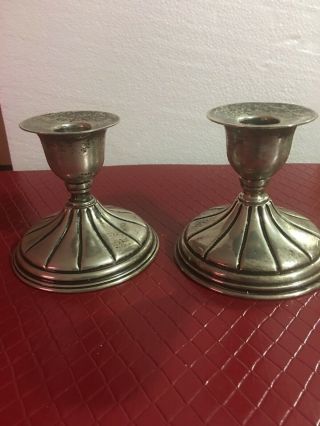 Vintage Sterling Silver Candlesticks From Mexico - Solid,