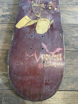2000 Vintage Powell Voodoo Lounge Slick Skateboard Deck32x8 2