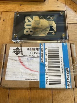 1994 Upper Deck Wayne Gretzky 24kt Gold 802 Goals Card W/original Factory Box