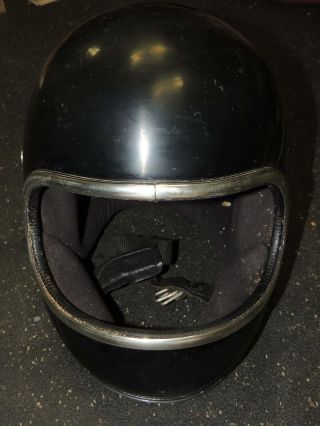 Vintage Arthur Fulmer Af50 Dot Black Motorcycle Helmet