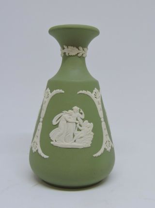 Vintage Wedgwood Jasperware Celadon Green Vase - Pegasus