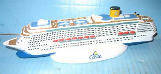 Costa " Mediterranea " Cruise Ship Ocean Liner Model 10 1/2 " Paperweight Model