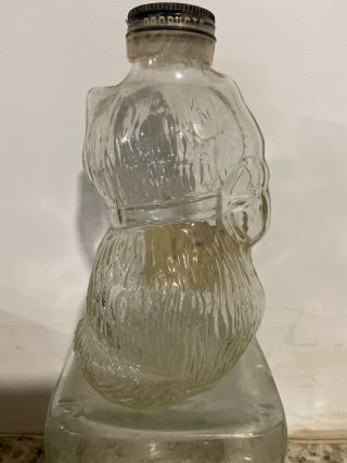 Vintage Cat Kitty Grapette Family Beverage Syrup Glass Bottle Piggy Bank Kitten 3