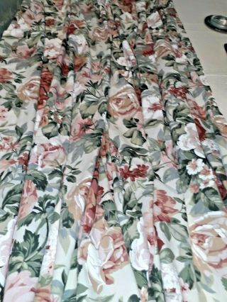 Shower Curtain Vtg Croscill 70 " X 70 " 100 Cotton Shabby Chic Made In Usa