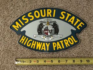 Missouri State Highway Patrol Police Sheriff Motorcycle Decal Plate 3m