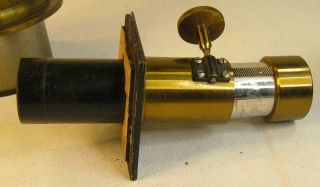 Antique Bausch & Lomb Telescoping Brass Portrait Lens & Board 502447 - Clear Lens
