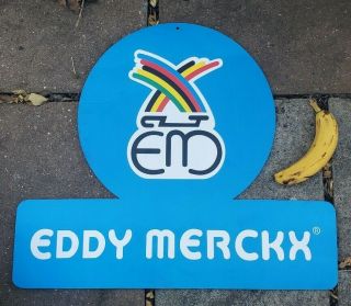 Big Eddy Merckx 2 - Sided Bicycle Shop Advertising Sign Poster