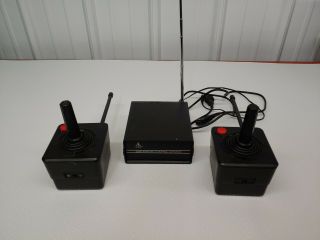 Vintage Atari 2600 Wireless Joystick Controllers & Receiver Unit