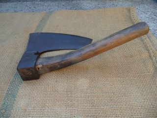 ANTIQUE VINTAGE GOOSEWING HEWING CARPENTER ' S SIDE AXE HAND FORGED 3