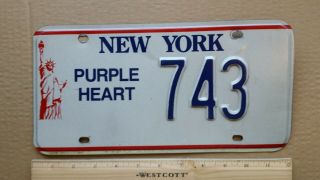 License Plate,  York,  Purple Heart,  743