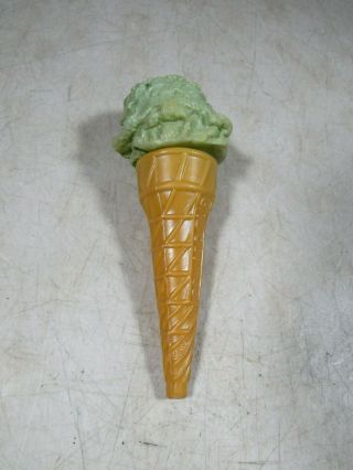 Vintage Oowaoo Cup Plastic Ice Cream Cone Display Green