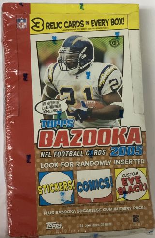 2005 Topps Bazooka Football Hobby Box Factory 24 Pack