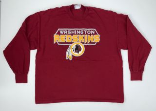 Vintage 90s Washington Redskins Long Sleeve T - Shirt Size Adult 2xl Nfl Football