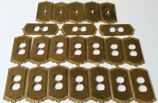 Vintage Vcr Italy Brev Solid Brass Switch & Outlet Cover Wall Plates