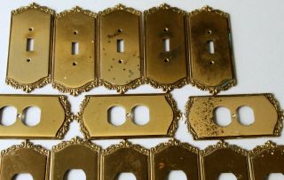 Vintage VCR Italy Brev Solid Brass Switch & Outlet Cover Wall Plates 2