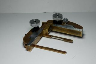 Microscope Part: Ernst Leitz Wetzlar Table / Stage.  Antique Brass Vintage,