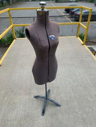 Vintage Acme Jr.  Size A Adjustable Dress Form Mannequin Metal Stand