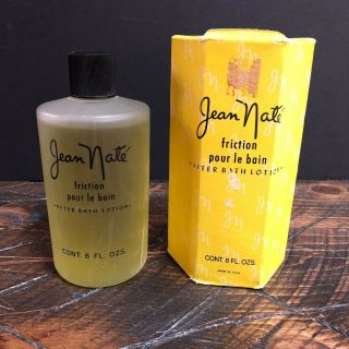 Vtg Jean Naté After Bath Splash Lotion Friction Pour Le Bain 8 Oz Glass Bottle