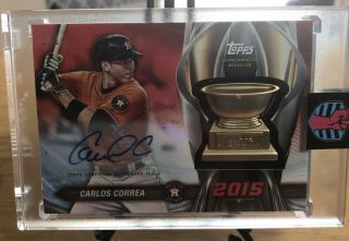 2018 Topps Carlos Correa Rookie Cup Greats Medallion Gold Sp Rc 2015 Astros 1/1