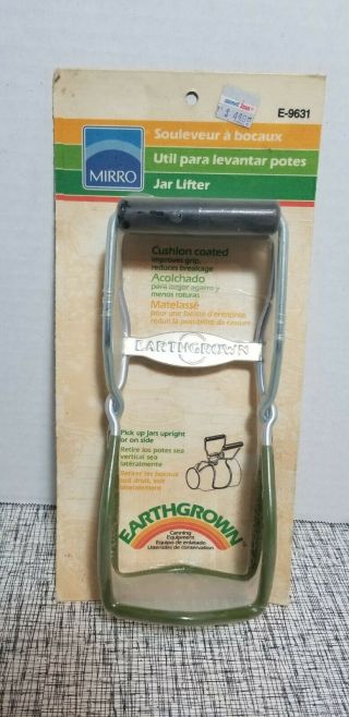 Old Stock Vintage Mirro Earthgrown Jar Lifter In Package Nos Canning Lifter