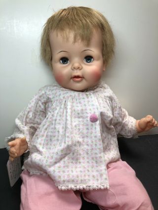 21” Vintage Ideal Baby Snoozie Thumbelina Family 1964 Baby Doll Still B 2