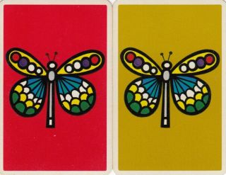 Vintage Swap Playing Cards - 2 Single - Butterflies - 21