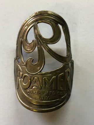 Vintage Roamer Bicycle Head Badge Tag Antique Plate Dph Mfg Co Early Version