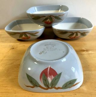 4 Vintage Weil Ware Mango Bowls,  California Pottery