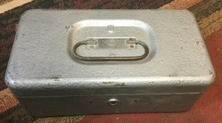 Vintage School Ball Game Ccc Top Products Metal Grey Storage Cash Box,  Key