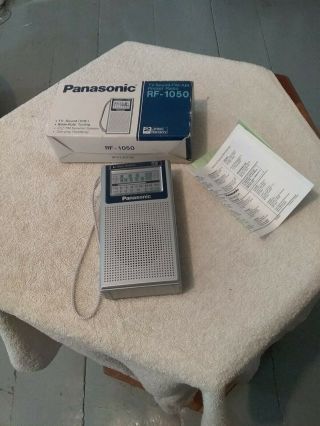 Vintage Panasonic 4 Band Receiver Rf - 1050 Portable Tv Am/fm Pocket Radio