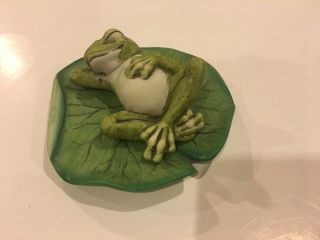 Vintage Harvey Knox Kingdom House Of Global Art Ceramic Figurine Sleeping Frog