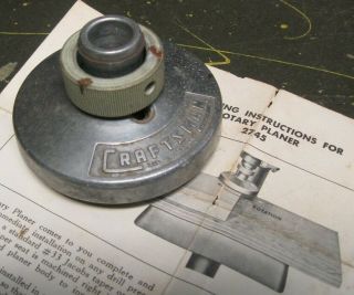 Vintage Craftsman Rotary Planer For Drill Press,  W/ Instructions 2745